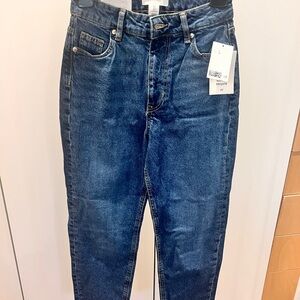 H&M Women's High Rise Jeans in Deep Blue